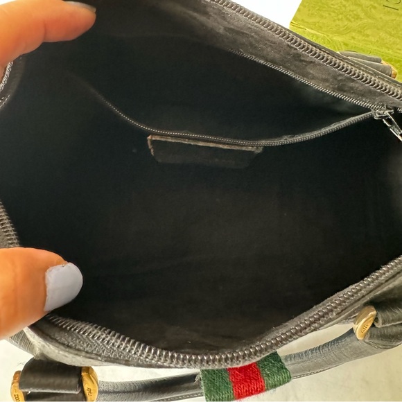 Vintage Gucci GG Canvas Small Boston with Sherry line Grey/Black - Picture 13 of 15